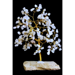 Copac pietre semipretioase - Rose Quartz - 16 cm, 160 p.