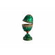 Ou "Faberge" din metal - verde, 11,5 cm