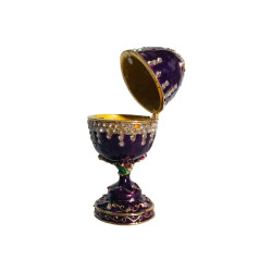 Ou "Faberge" din metal - purple, 11.5 cm
