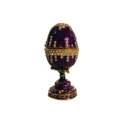 Ou "Faberge" din metal - purple, 11.5 cm