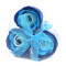 Set cadou 3 trandafiri din sapun "Blue wedding", 8 cm 