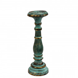 Sfesnic lumanare mare turcoaz-auriu, 40 cm