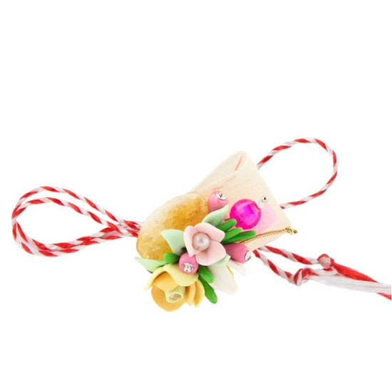 Martisor handmade brosa cu cristale Swarovski