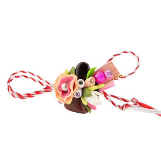 Martisor handmade brosa cu cristale Swarovski