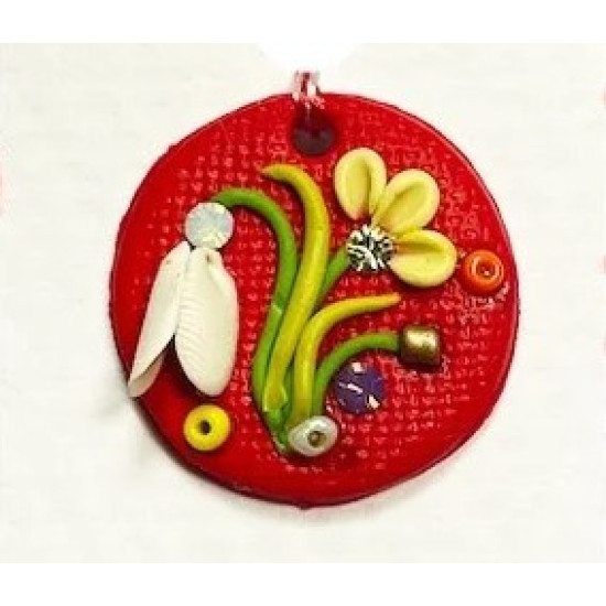 Martisor handmade brosa cu cristale Swarovski