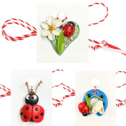 Martisor handmade brosa cu cristale Swarovski