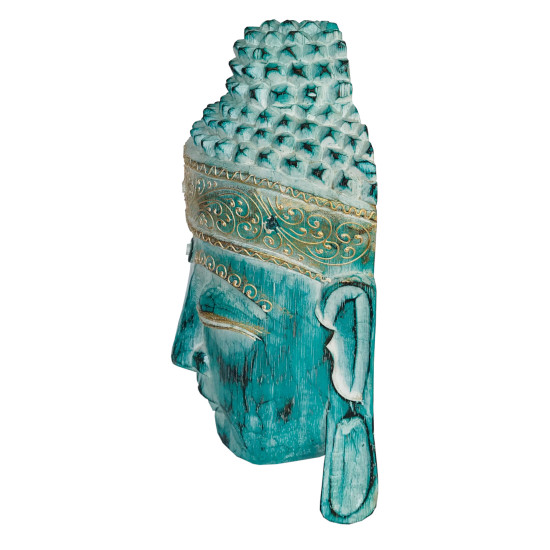 Cap Buddha, turcoaz-gold antique, 30 cm