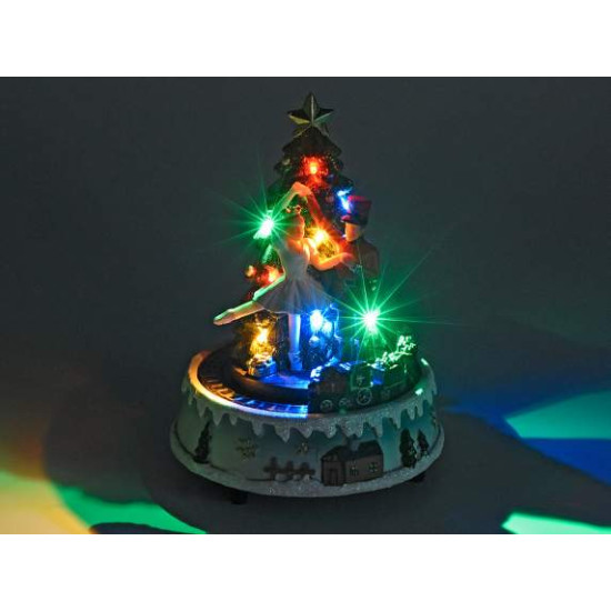Cutie muzicala cu dansatori si lumini - 21 cm
