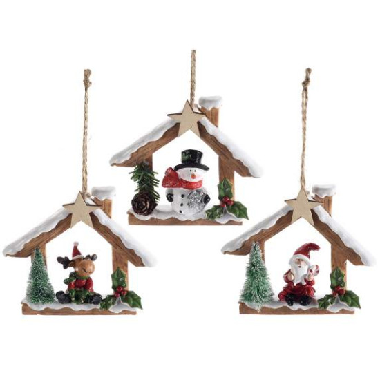 Casa decor pentru agatat in brad - 10,5 cm