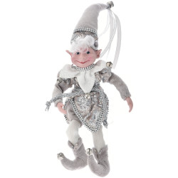 Decoratiune elf din plus "Joker", 30 cm