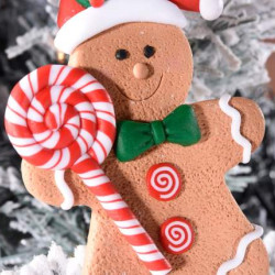 Decoratiune pentru brad "Gingerbread Man", 10 cm - 1 buc