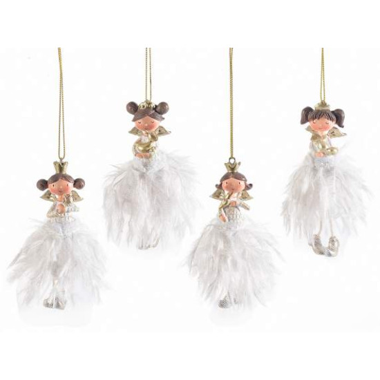 Decoratiune pentru brad ingeras, 12 cm
