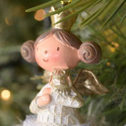 Decoratiune pentru brad ingeras, 12 cm