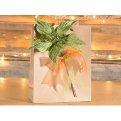 Decoratiune brad - Steaua verde de Craciun, 24 x 21 cm