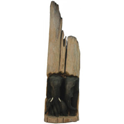 Sculptura elefant din lemn de teak, 45 cm