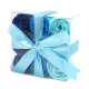 Set cadou 9 trandafiri din sapun-Blue Wedding, 10 cm
