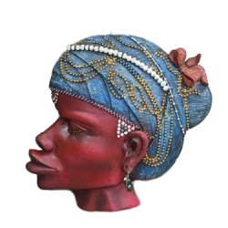 Masca africana ceramica, 22 cm