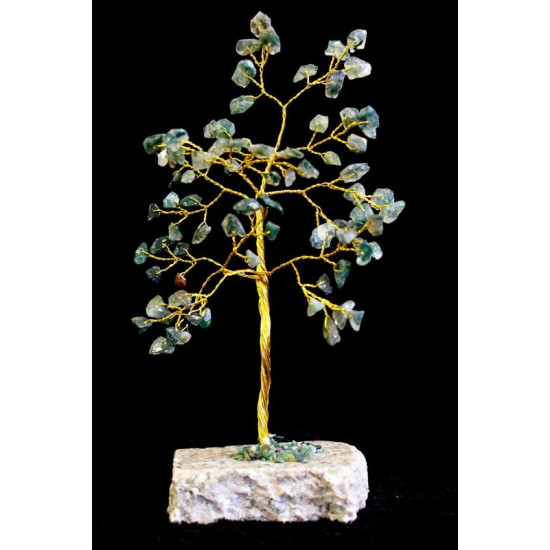 Copac pietre semipretioase - Moss Agate, 16 cm, 80 p.