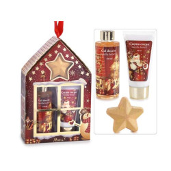 Cutie cadou "Christmas Village" - 3 produse ingrijjire corp, 23 cm