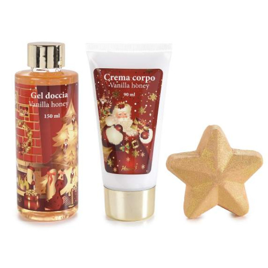 Cutie cadou "Christmas Village" - 3 produse ingrijjire corp, 23 cm