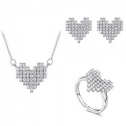 Set bijuterii in forma de inima