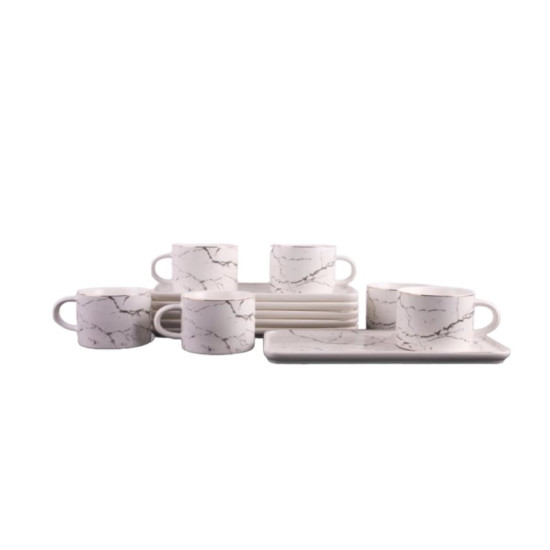 Set cesti cafea / ceai, ceramica fina, 24 cm