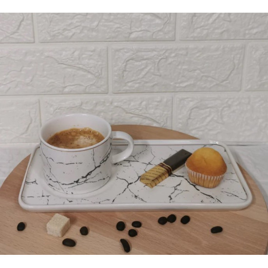 Set cesti cafea / ceai, ceramica fina, 24 cm