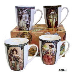 Set cadou 4 cani "Mucha", 400 ml