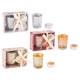 Set cadou Craciun - lumanari cu sclipici, 11 cm
