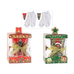 Set cadou Craciun - crema de picioare + sosete, 12,5 cm