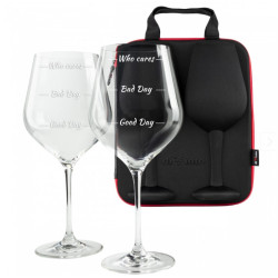 Set 2 pahare "Moods" de vin in cutie "Elegance", 38 cm