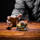 Set 2 pahare de whisky "Moods" si pietre de racire in carcasa "Elegance", 36 cm