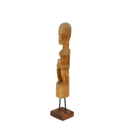 Sculptura din lemn cu metal, 80 cm