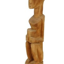 Sculptura din lemn cu metal, 80 cm