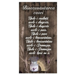 Tablou mesaj personalizat "Binecuvantarea Casei, 50 cm 
