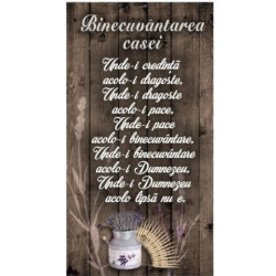 Tablou mesaj personalizat "Binecuvantarea Casei, 50 cm 