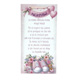 Tablou mesaj personalizat "Fetita", 50 cm 