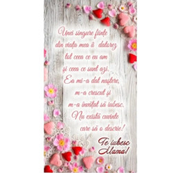 Tablou mesaj personalizat "Mama", 50 cm 